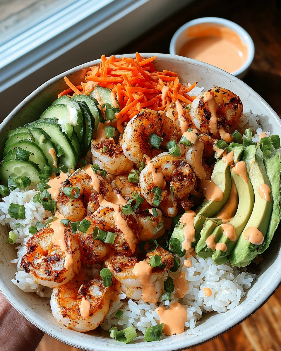 Shrimp Rice Bowls with Spicy Mayo Shrimp Rice Bowls with Spicy Mayo