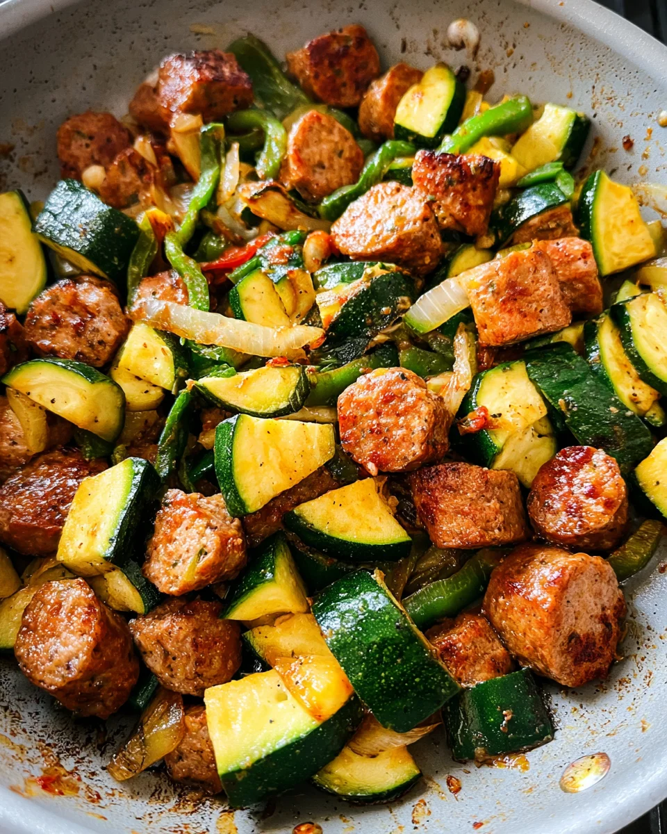 Skillet Sausage and Zucchini Skillet