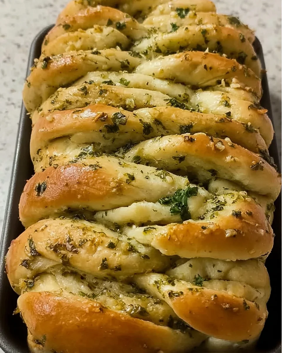 Sourdough Discard Garlic Pull Apart Bread
