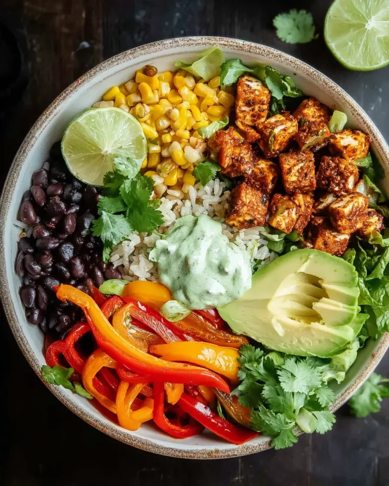 Spicy Baked Tofu Burrito Bowl