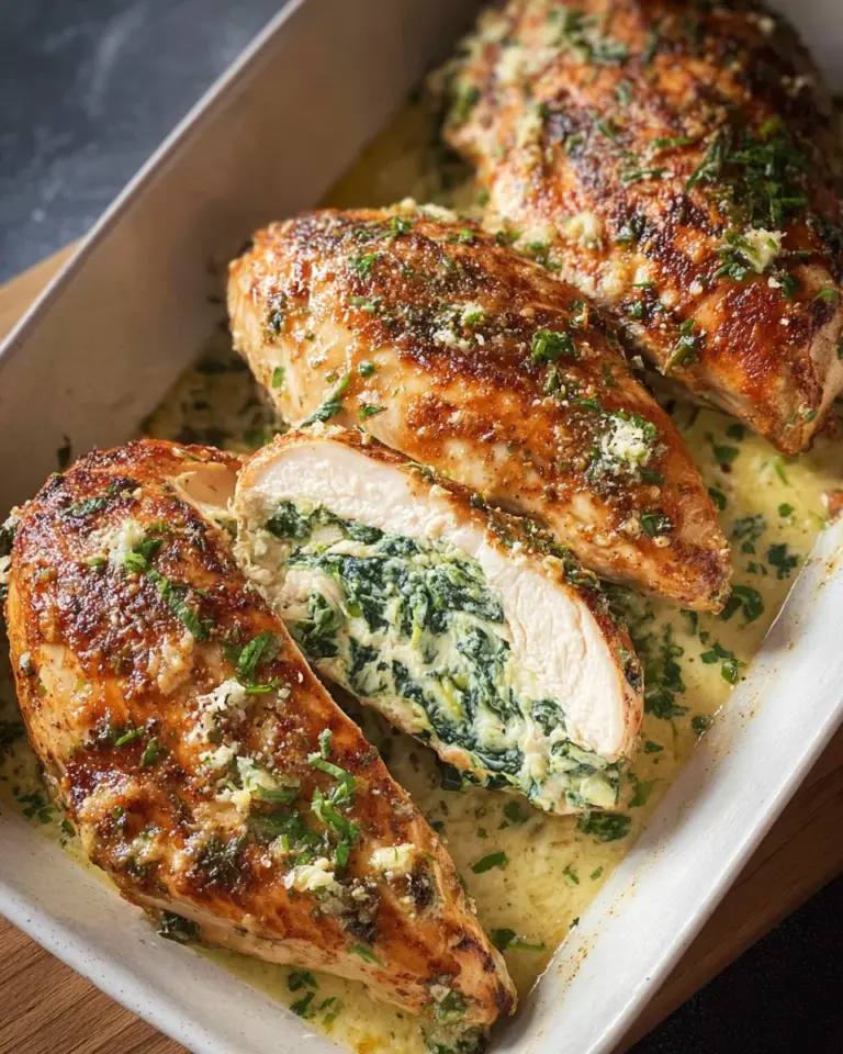 Spinach Stuffed Chicken Fillets