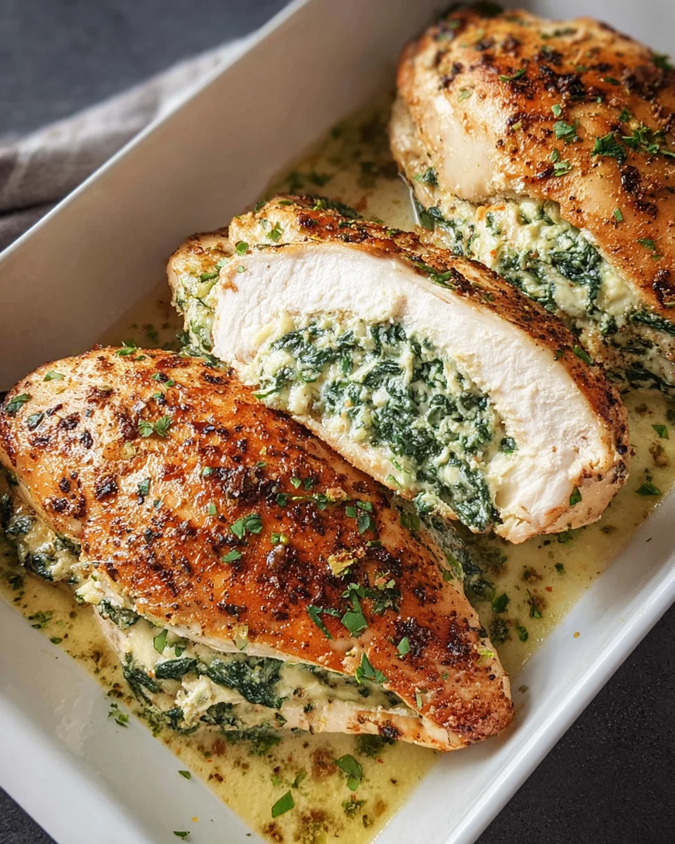 Spinach Stuffed Chicken Fillets Spinach