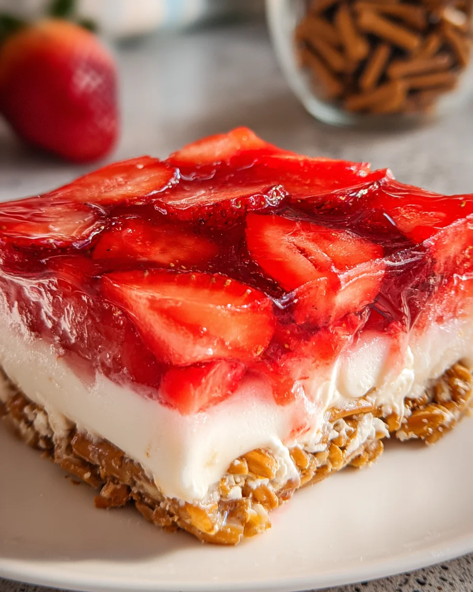Strawberry Pretzel Jello Salad