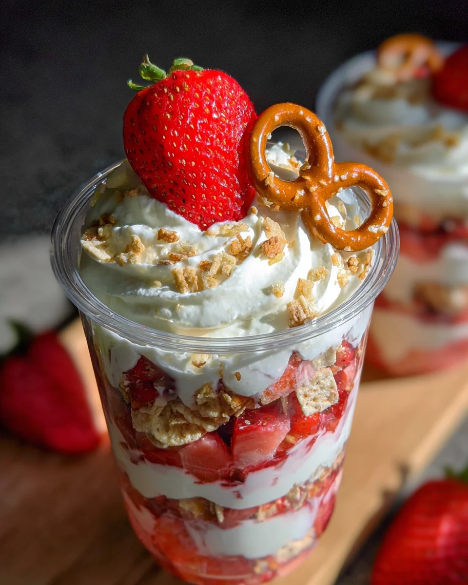 Strawberry Pretzel Salad Parfaits Strawberry