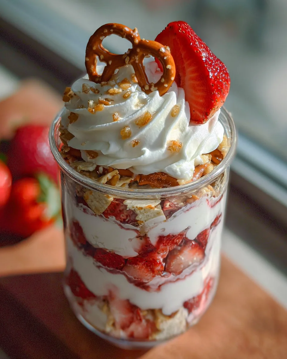 Strawberry Pretzel Salad Parfaits Strawberry