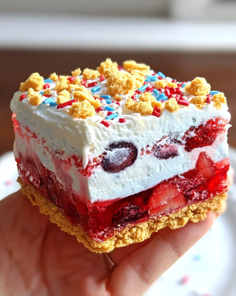 Summer Berry Jello Lasagna Summer
