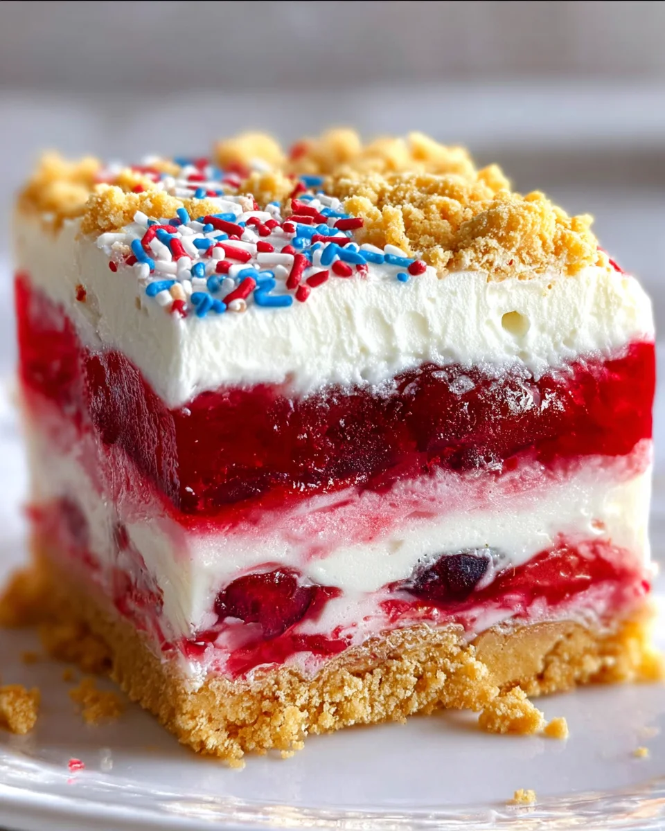 Summer Berry Jello Lasagna Summer