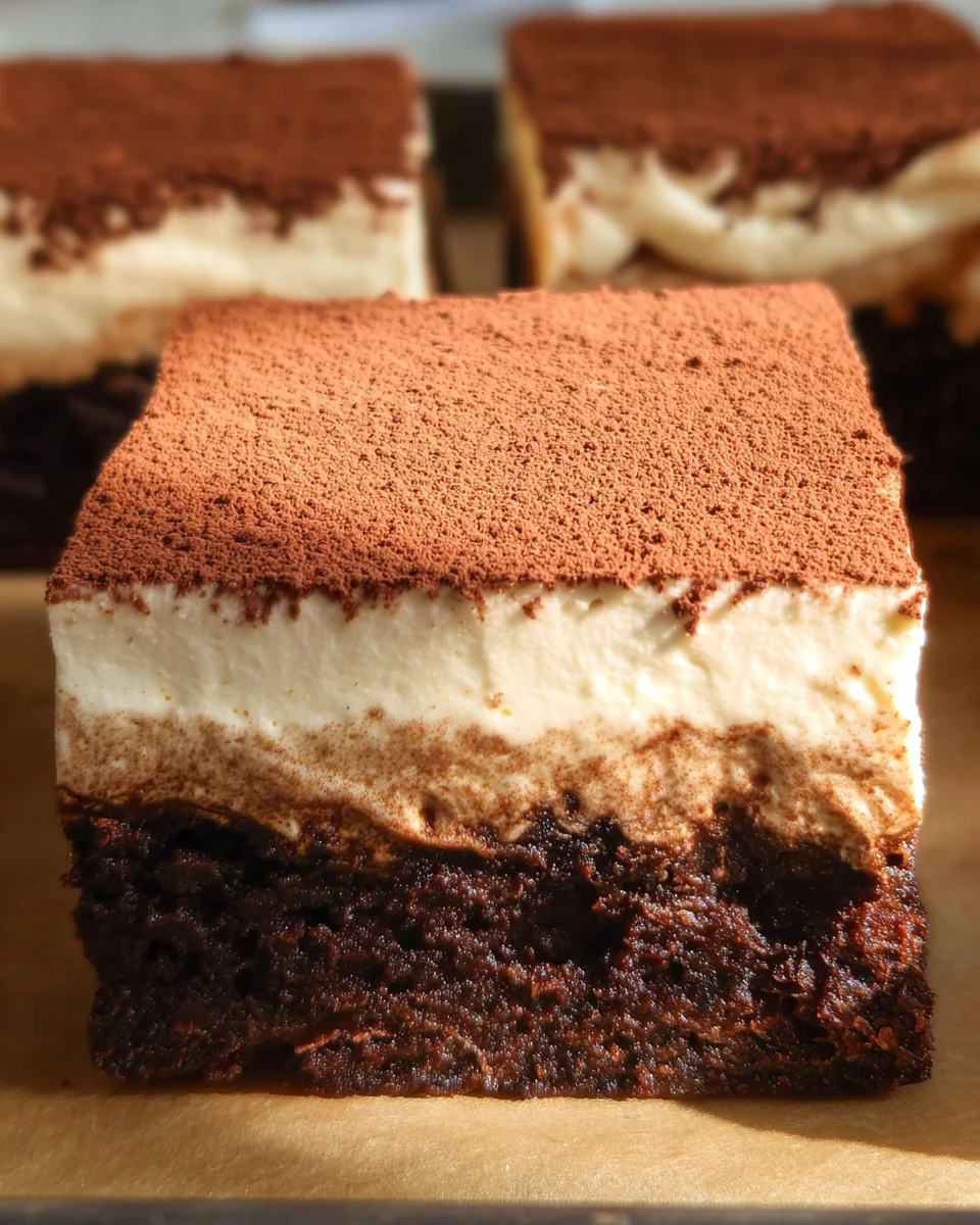 Tiramisu Brownies Tiramisu