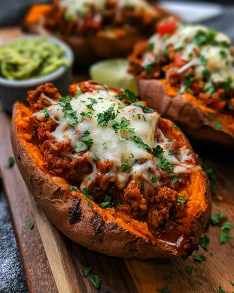 Turkey Taco Stuffed Sweet Potatoes