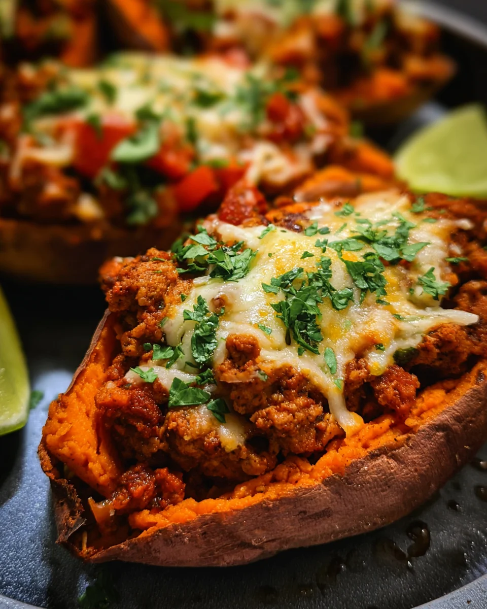 Turkey Taco Stuffed Sweet Potatoes Turkey