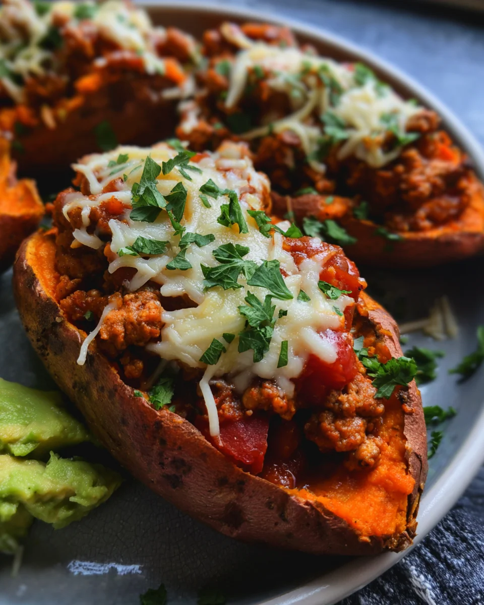 Turkey Taco Stuffed Sweet Potatoes Turkey