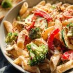 Vegan Pasta Primavera with Creamy Garlic Cashew Sauce Vegan Pasta Primavera with Creamy Garlic Cashew Sauce