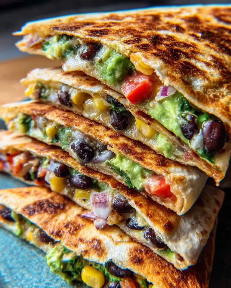 Vegan Quesadillas with Black Beans and Avocado