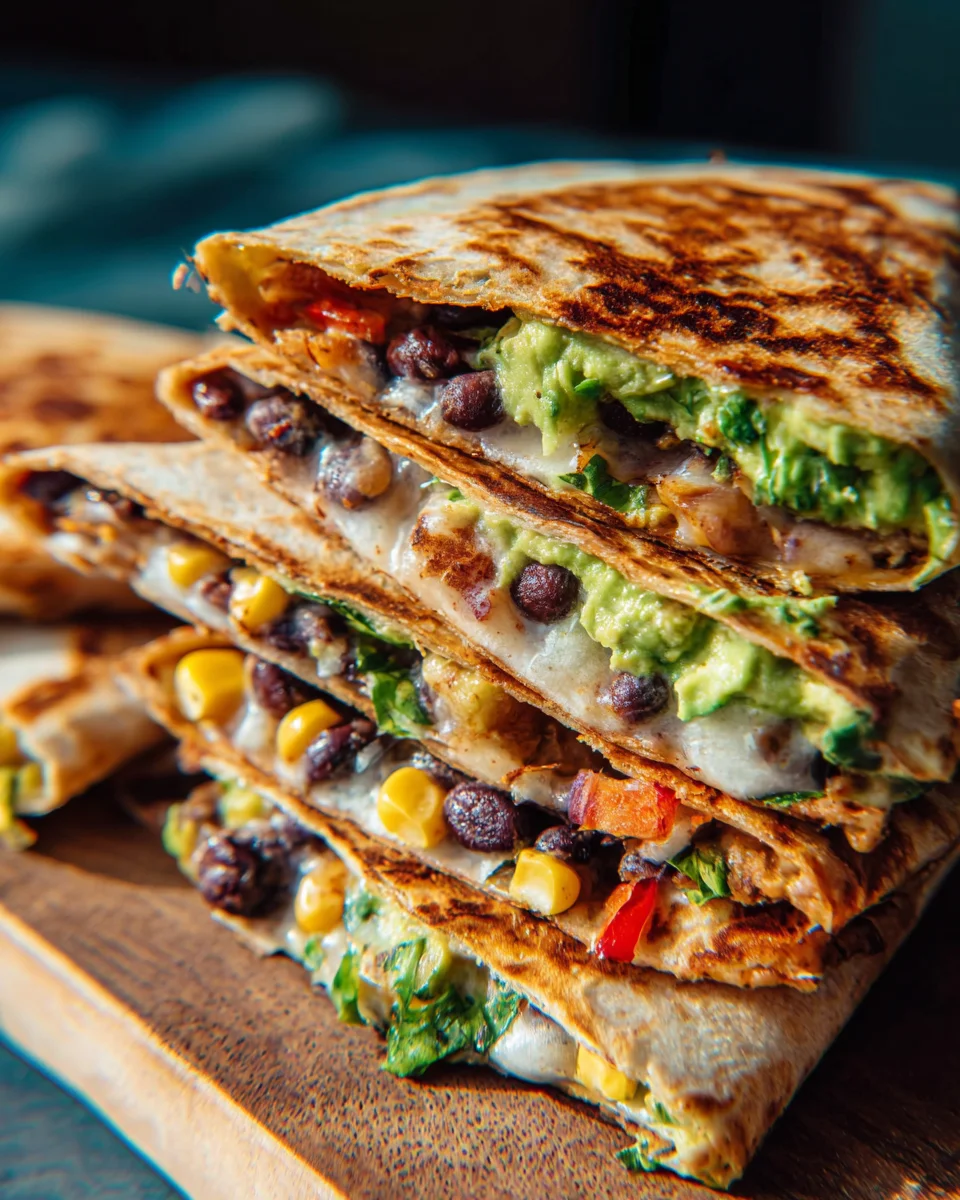 Vegan Quesadillas with Black Beans and Avocado Vegan