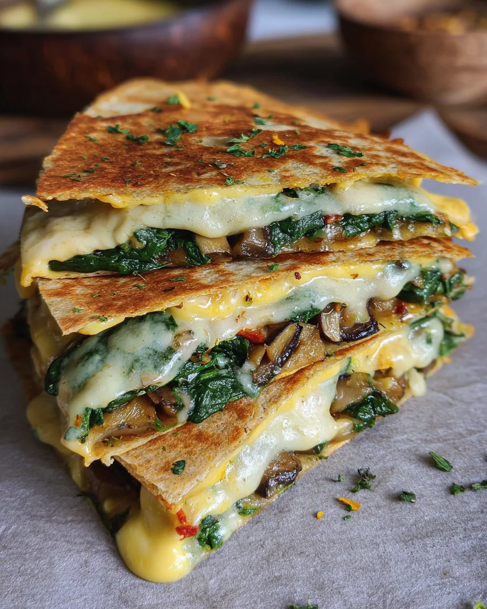 Vegan Spinach Quesadillas Vegan