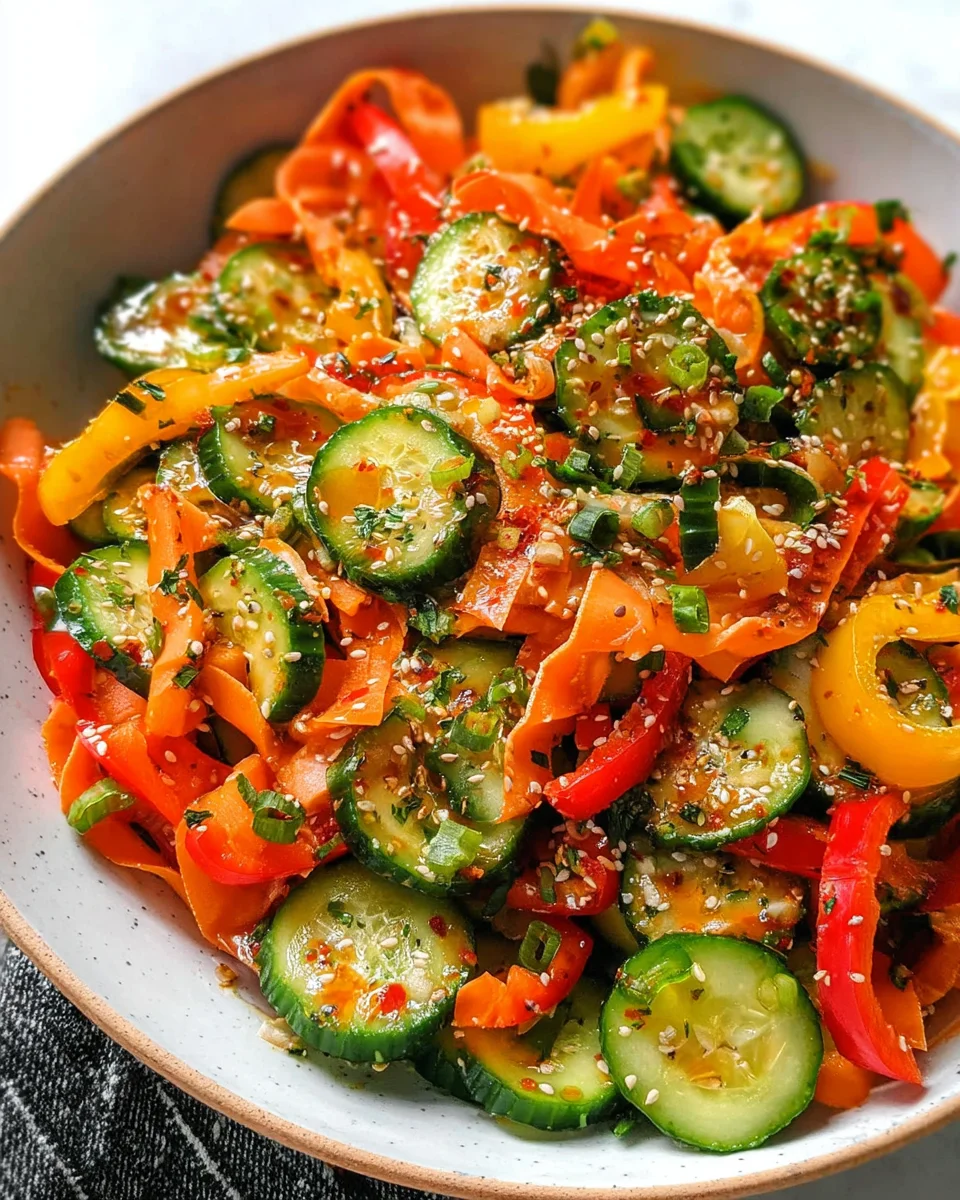Viral Cucumber Pepper Salad Viral