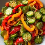 Viral TikTok Cucumber & Bell Pepper Salad