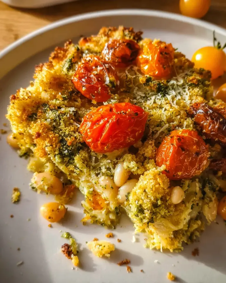 White Bean and Pesto Bake