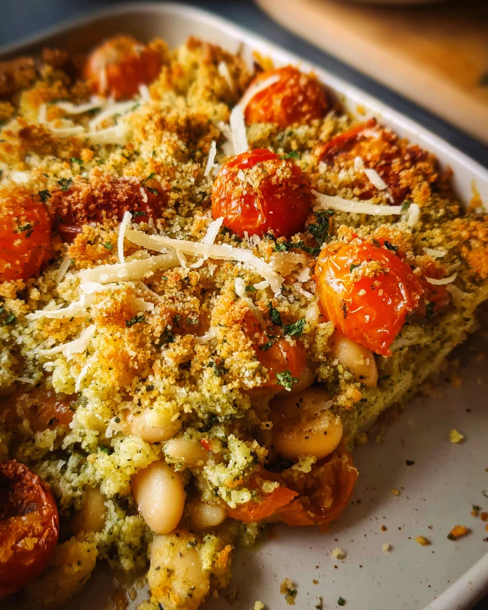 White Bean and Pesto Bake White