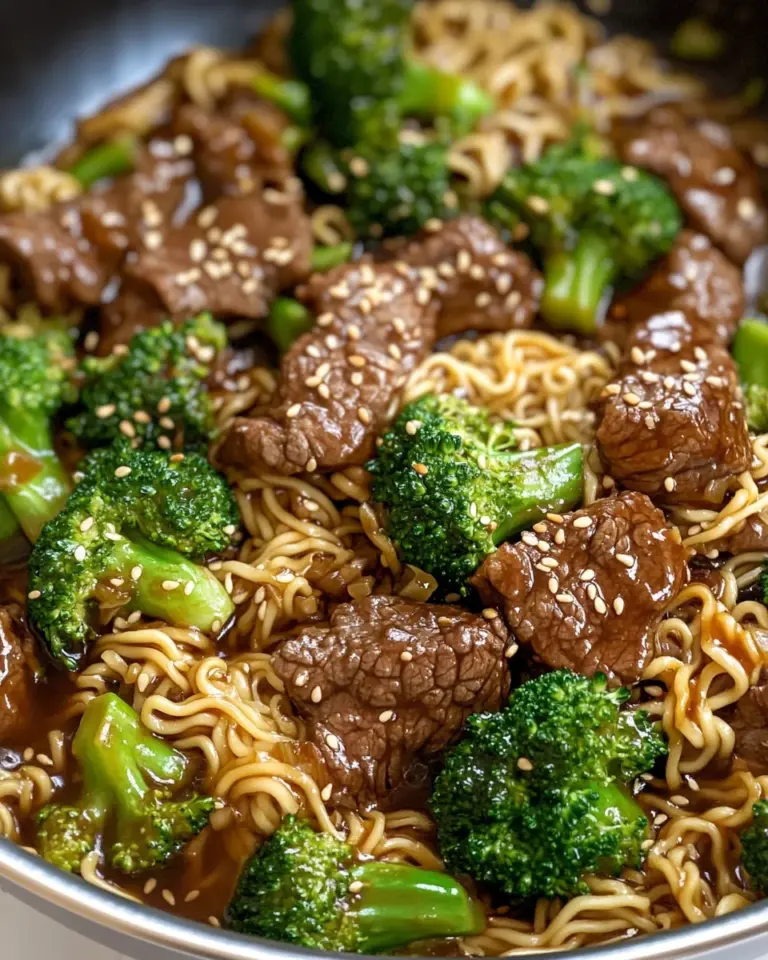 Beef and Broccoli Ramen Stir Fry