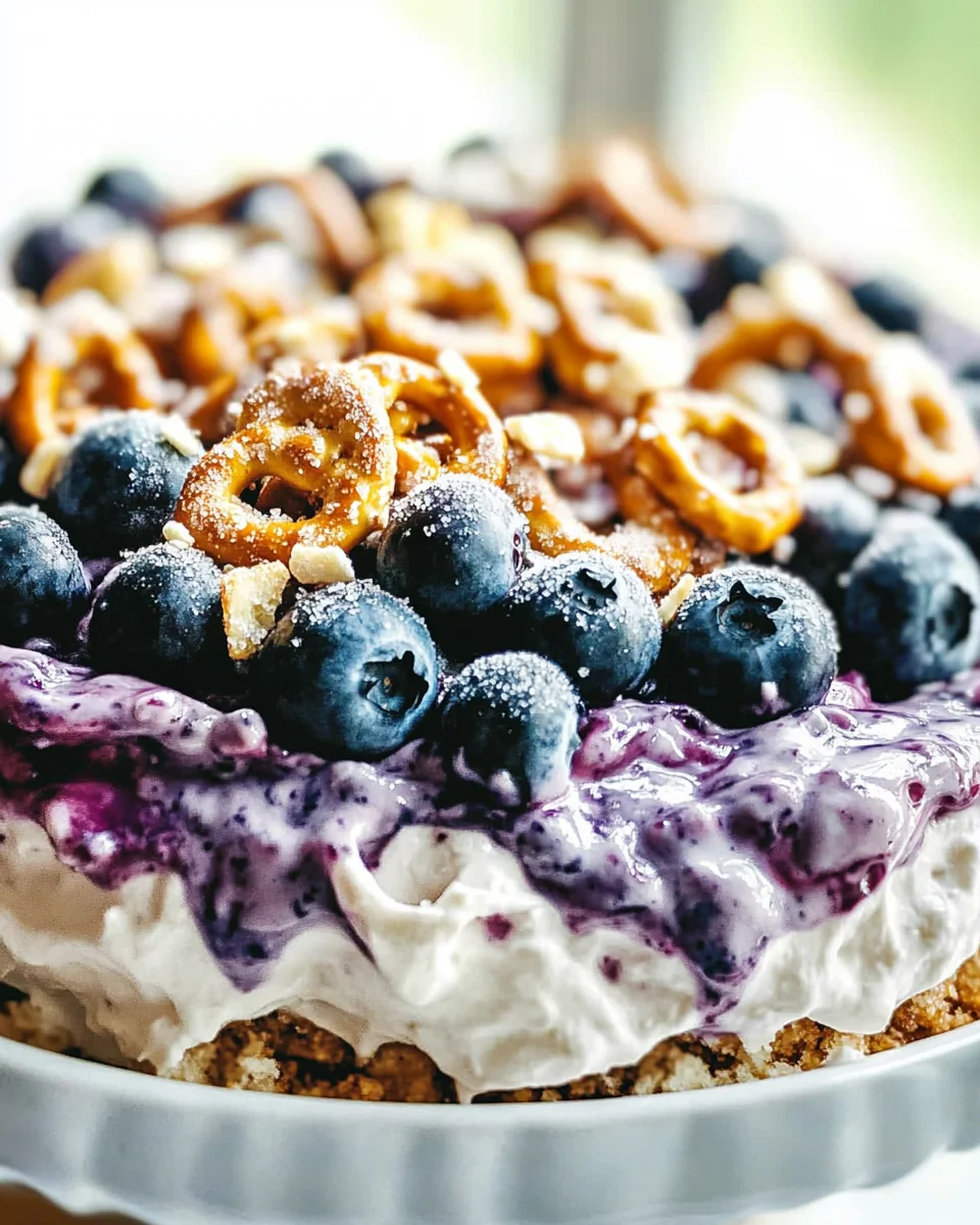 Blueberry Pretzel Salad
