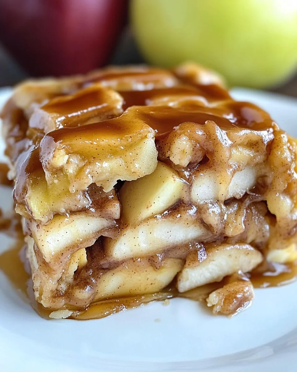 Caramel Apple Cinnamon Roll Lasagna