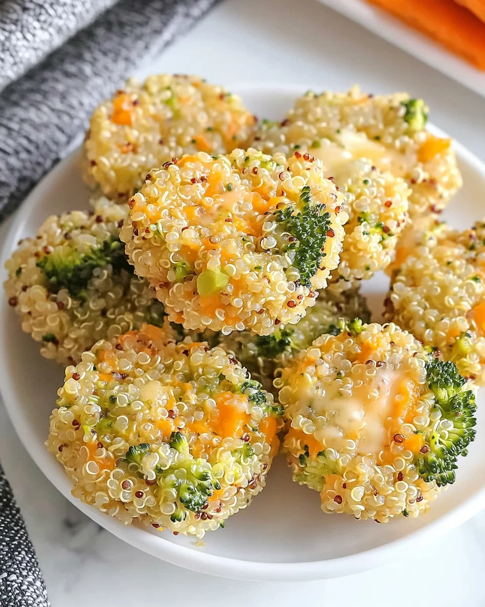 Cheesy Broccoli Quinoa Bites