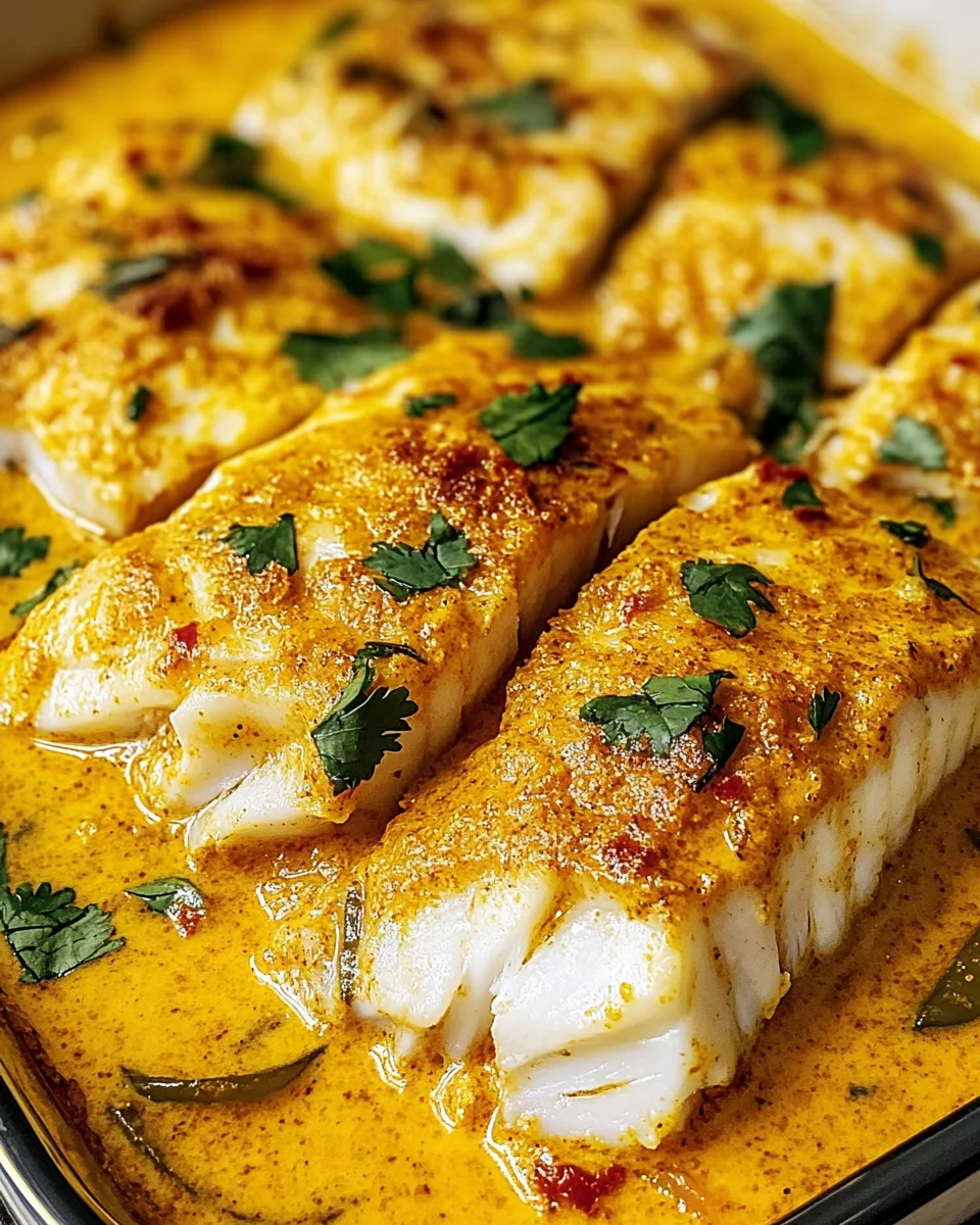 Coconut Curry Baked Cod