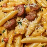 Creamy Bold Smoky Cajun Sausage Penne
