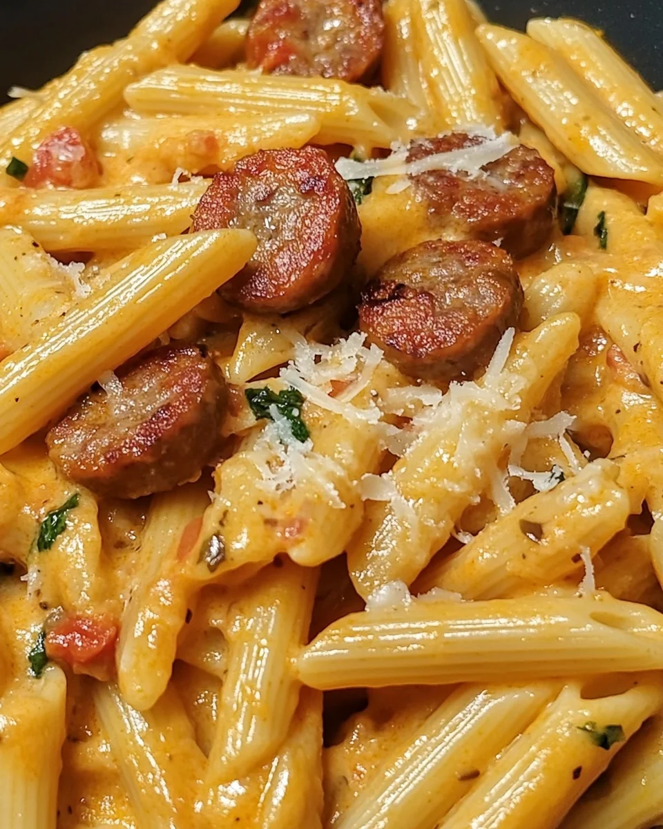 Creamy Bold Smoky Cajun Sausage Penne