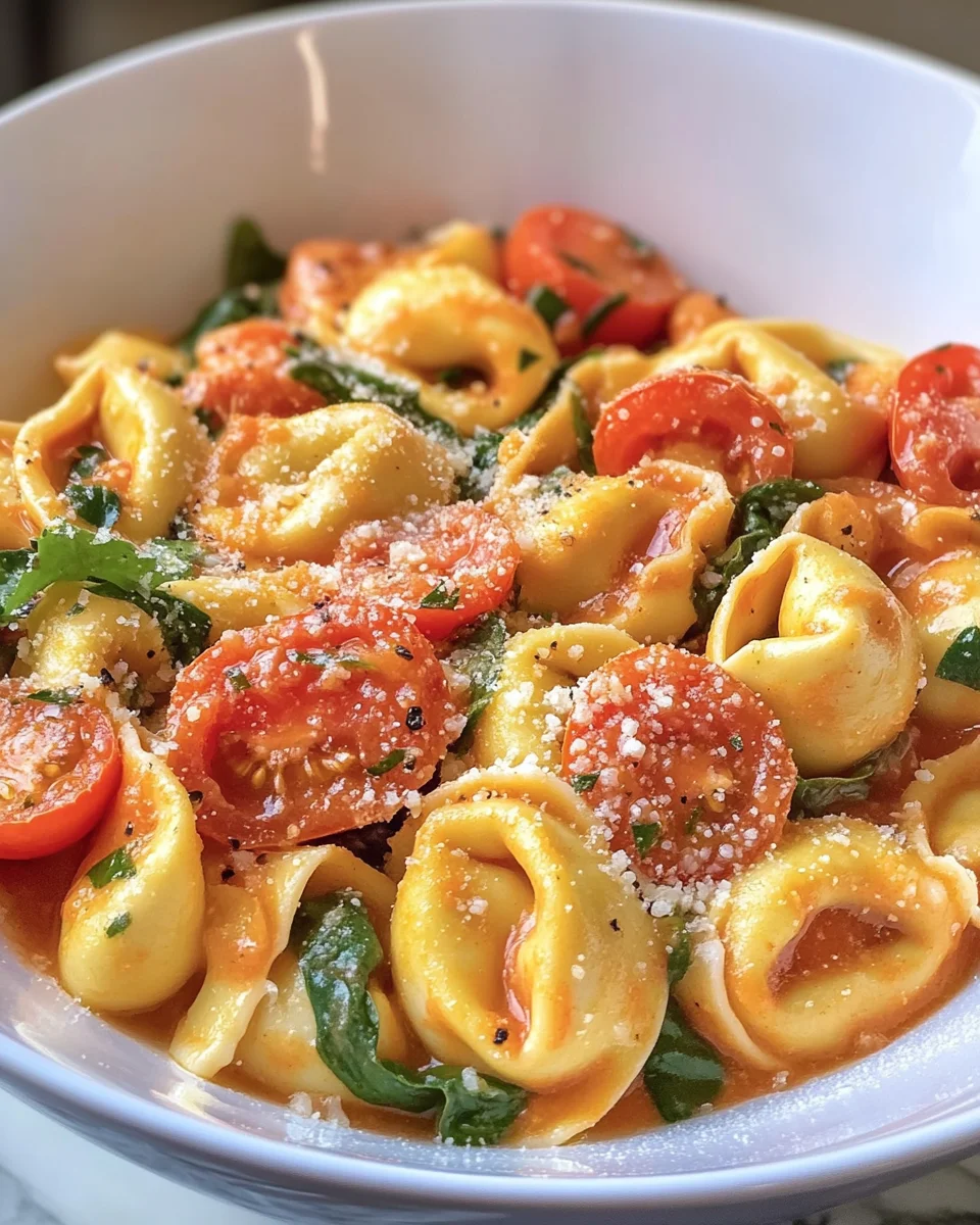 Creamy Tortellini with Tomatoes
