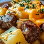 Crockpot Loaded Steak and Potato Bake Recipe