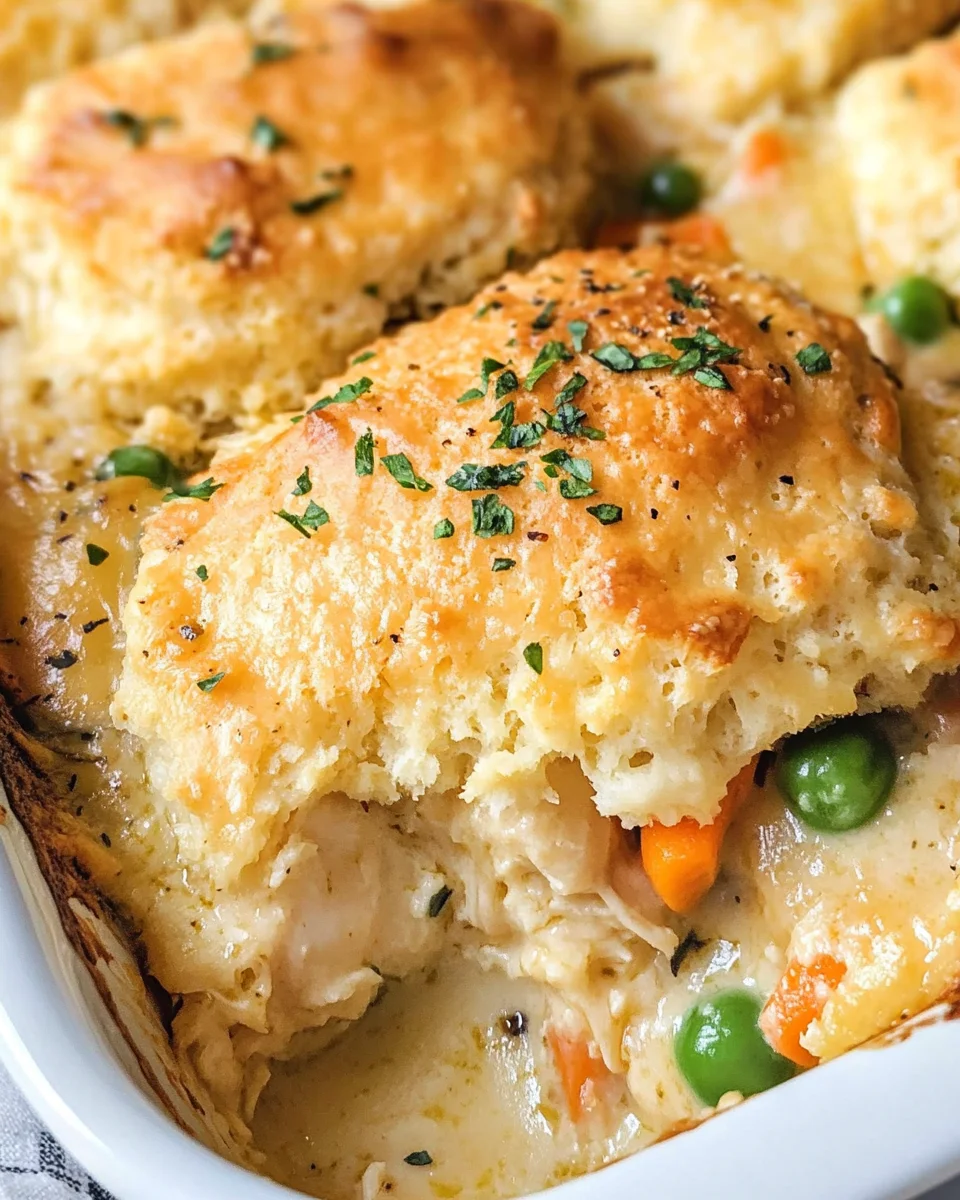 Easy Chicken Cobbler Dinner Casserole
