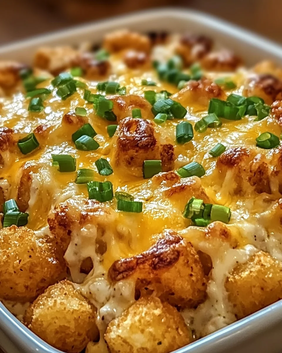 Easy Chicken Ranch Tater Tot Casserole