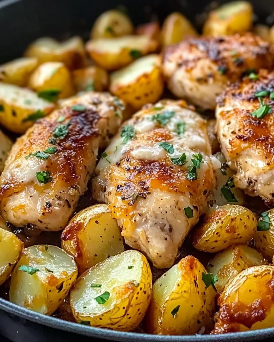 Garlic Parmesan Chicken and Potatoes (One-Pan Dinner)