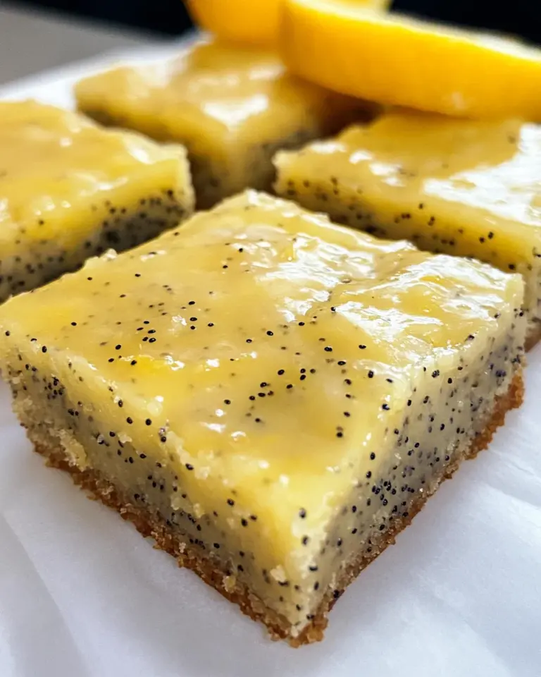 Glazed Lemon Poppy Seed Bars