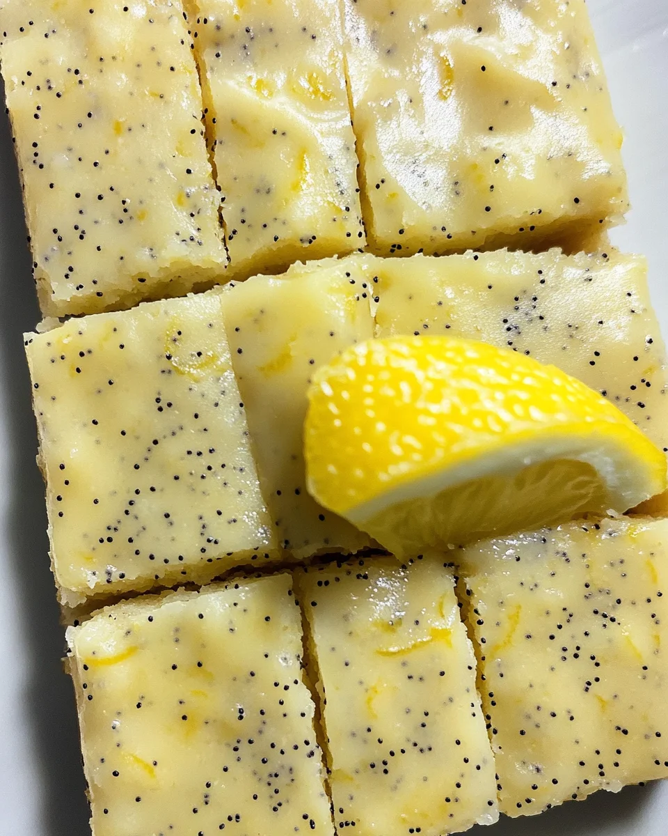 Glazed Lemon Poppy Seed Bars 22 Glazed