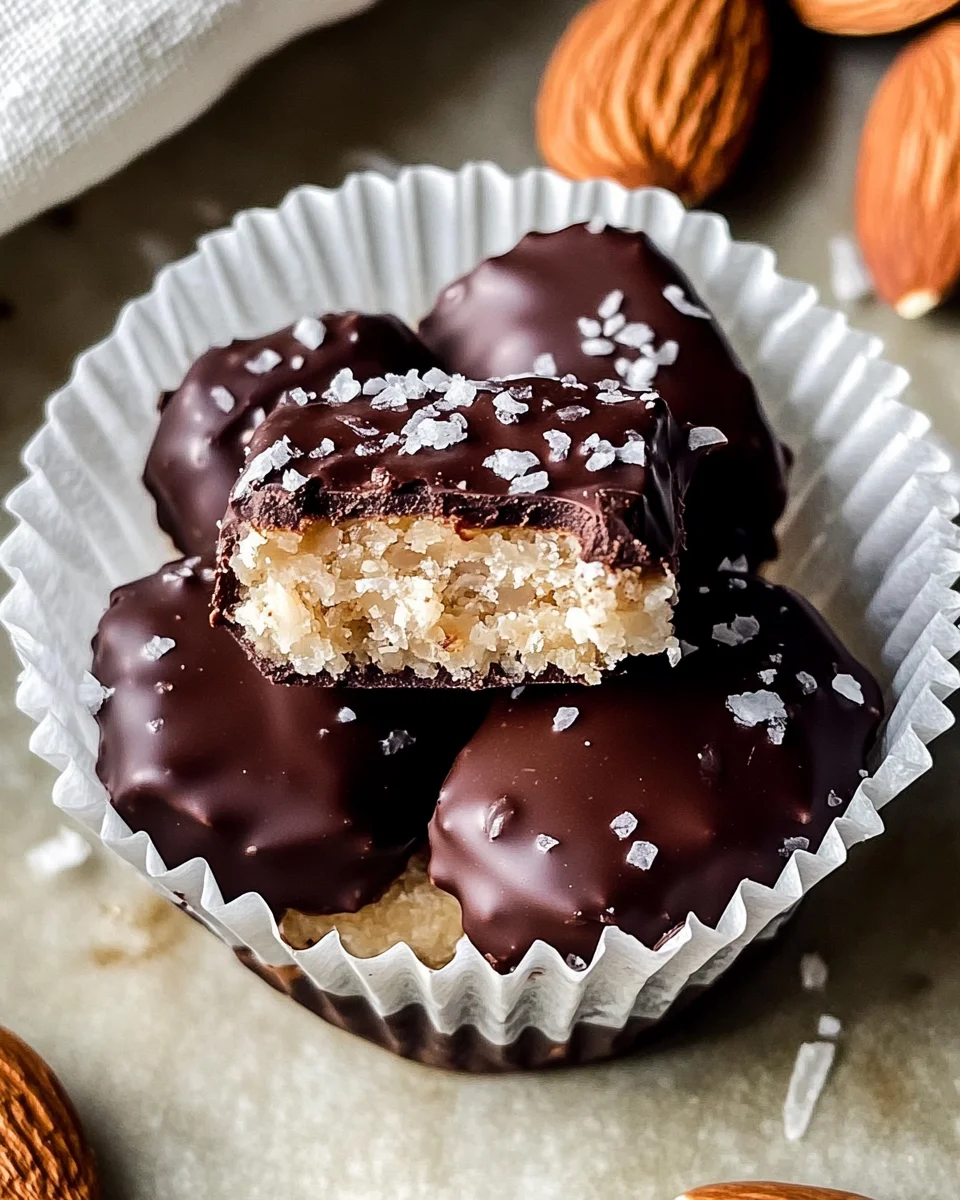 Homemade Almond Joys with Dark Chocolate