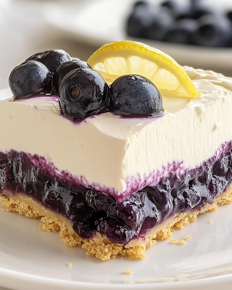 No Bake Lemon Blueberry Dessert