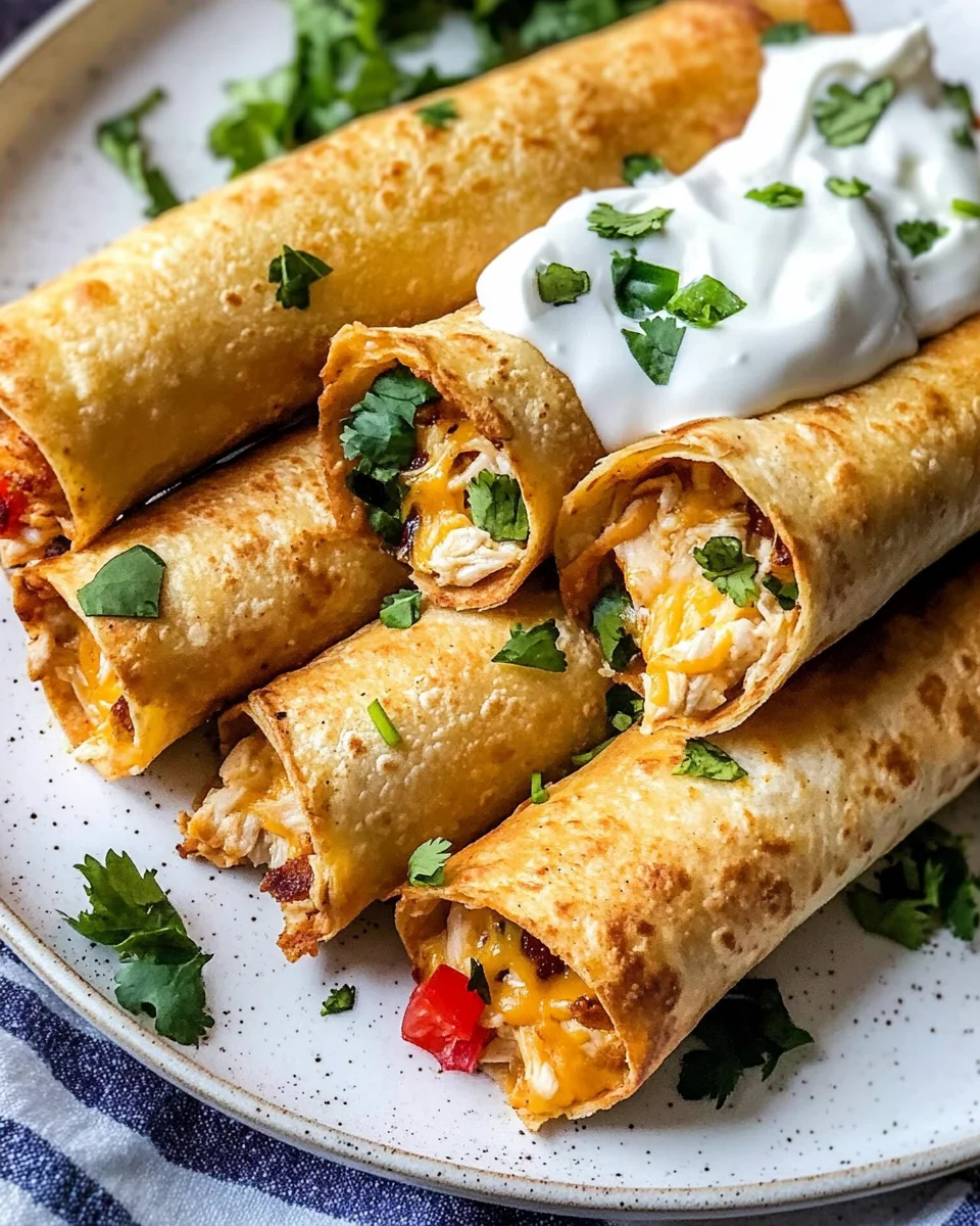 Oven Baked Chicken Taquitos Recipe