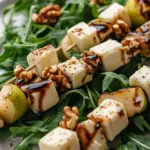 Pear & Brie Cheese Salad Skewers