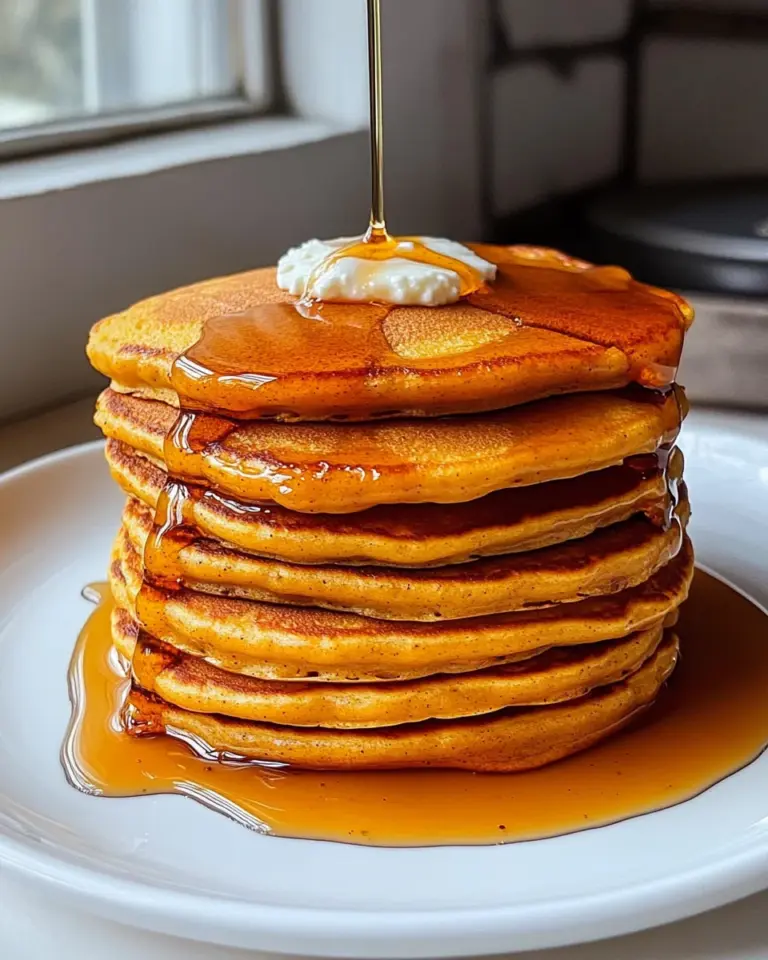 Pumpkin Cottage Cheese Pancakes