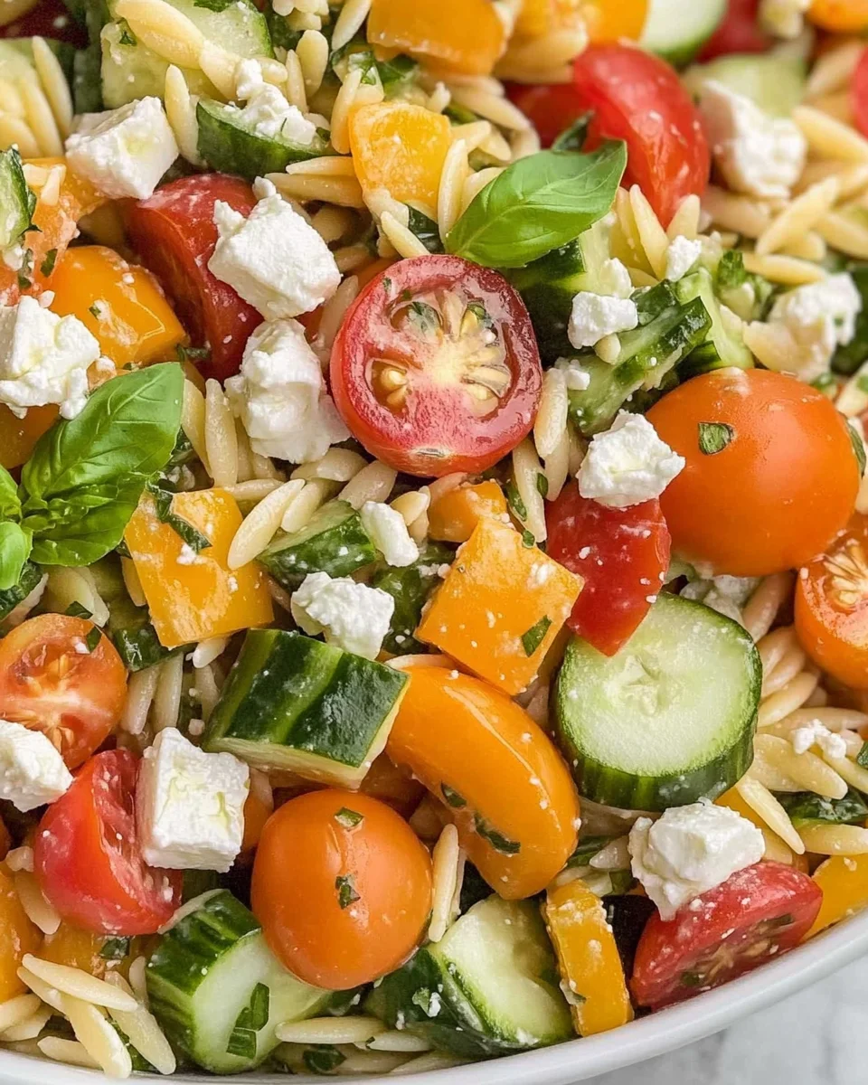 Home 21 Rainbow Orzo Salad