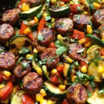 Sausage and Veggies Skillet - 30 Minute, One-Pan Meal