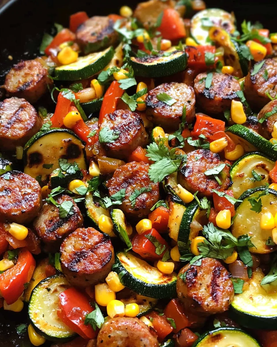 Sausage and Veggies Skillet - 30 Minute, One-Pan Meal