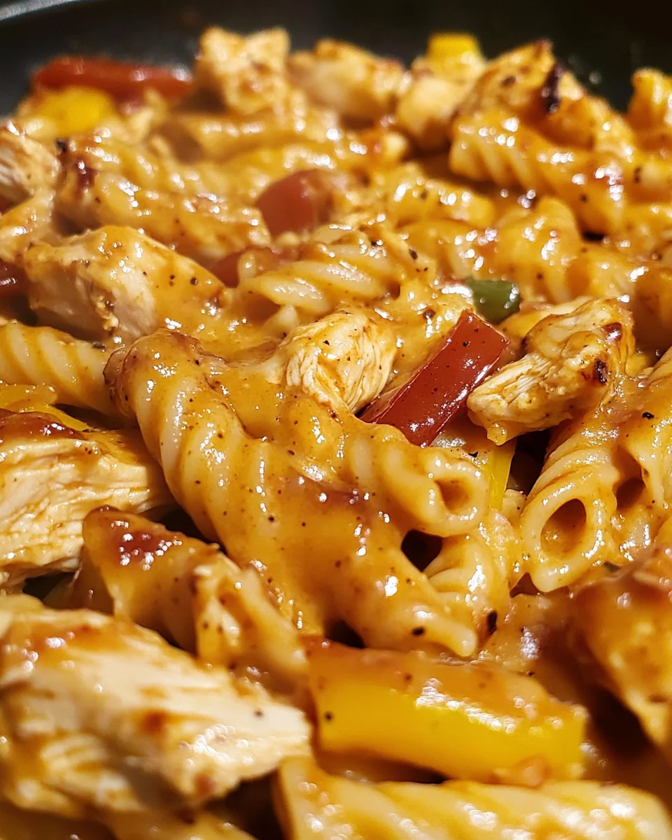 Smoky BBQ Cheddar Chicken Skillet Pasta