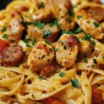 Spicy Cajun Sausage & Chicken Linguine