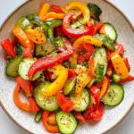 Viral TikTok Cucumber & Bell Pepper Salad